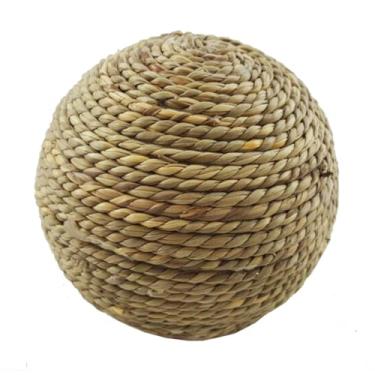 Imagem de Bola de coelho, brinquedos de coelho naturais, acessórios para animais de estimação para rolo, quintal, forragem, jogos, casa, dentes, jardim, sala ao ar livre, quintal, pátio, fazenda