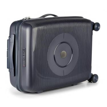 Imagem de Mala de Bordo 40L Rodas 360° Azul Com Cadeado e USB