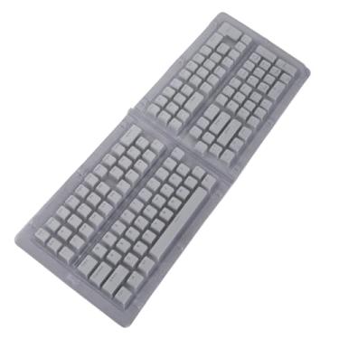 Imagem de aqxreight Pudding Translúcido PBT Keycaps para o Teclado Mecânico do OEM Pastel Injeção de Duas Cores DIY CAPS 129 TENAS (Branco)