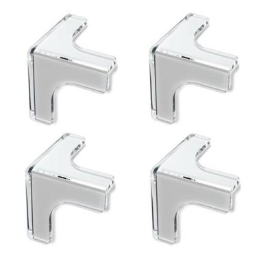 Imagem de Protetor de Quina Siliconado Transparente Em T 3cm 4 Un - Bomvink