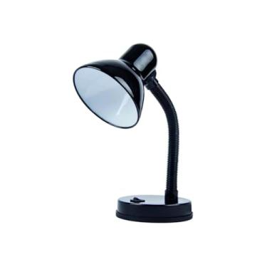 Imagem de Luminária de Mesa Bivolt, Metal e Plástico, 14x33 cm, Base 14,5 cm, Corpo Flexível, Preto e Branco Sortido, Compatível com LED