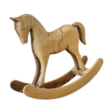 Imagem de predolo Estátua de Cavalo de Balanço, Escultura de Animal, Coleção Vintage, Estatueta Decorativa, Ornamento de Mesa para Escritório, Lareira, Decoração de, Amarelo