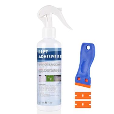 Imagem de LLPT Removedor de adesivo de grau industrial 260 ml com superfície raspadora de plástico segura remove etiquetas adesivas, adesivos, adesivos, fita adesiva, resíduos de alcatrão, graxa, goma de mascar