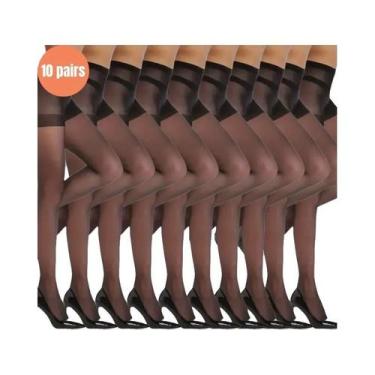 Imagem de Meia-calça Feminina Slim Fit Anti-engatinhamento, Alta Elasticidade, R