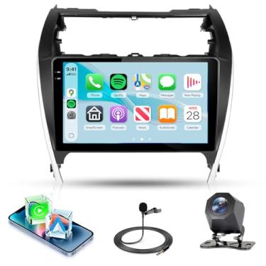 Imagem de Rádio estéreo automotivo de 4 núcleos 4G + 128 G para Toyota Camry 2012 2013 2014, sem fio, Carplay, Android Auto, tela de toque embutida de 10 polegadas para Camry, WiFi + GPS, Bluetooth, FM, RDS EQ