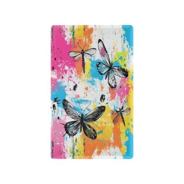 Imagem de Wassud Placa de cobertura para interruptor de luz, arte de linha simples, libélulas, capas de tomada decorativas, placa de parede para tomadas elétricas em branco 11 x 6 cm