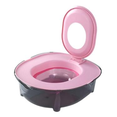 Imagem de KiBcsLic Kit de treinamento para gatos com vaso sanitário portátil, acessório removível e reutilizável. Compre suprimentos para cuidados com animais de, Rosa