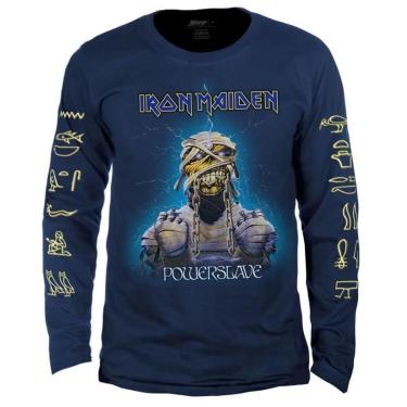 Imagem de Camiseta Stamp de Banda Iron Maiden Manga Longa em Algodão Oficial-Unissex