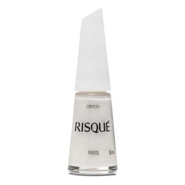 Imagem de Esmalte Risqué Branco Cremoso Paris 8ml, 8ML, Branco