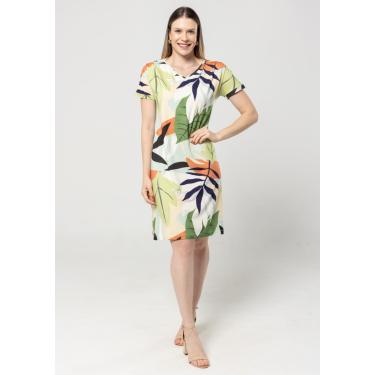 Imagem de Vestido Pau a Pique Estampado Verde VERDE - GG