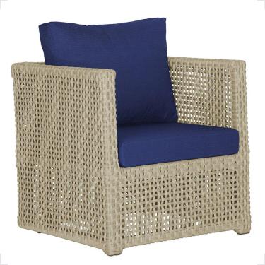 Imagem de 1 Poltrona Madri Alumínio Corda Náutica Estofado 10 Trama Rami