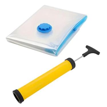 Imagem de Saco A Vacuo Viagem Roupa Organizador Mala Bomba Sucção 50x60cm - west