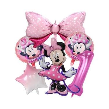 Imagem de Conjunto De Balões De Aniversário Da Minnie Mouse Balões Numéricos Dec