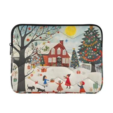 Imagem de Capa protetora para laptop, cenário de inverno, árvores, à prova de choque, capa protetora para notebook, pasta, bolsa de transporte, 15-15,6 polegadas