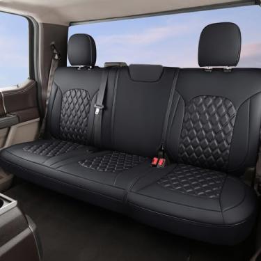 Imagem de Huidasource Capas de assento traseiro Wrangler JL 2018-2025, capa de banco traseiro dividida para Jeep Wrangler JL 4 portas Sport Rubicon Willys Sahara, compatível com cinto de segurança, sem