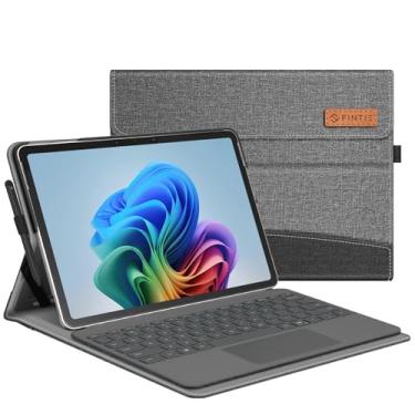 Imagem de Fintie Capa para Microsoft Surface Pro 12 polegadas 1ª edição (2025), carteira de visualização de vários ângulos com bolso e suporte de caneta, compatível com teclado tipo capa (cinza)
