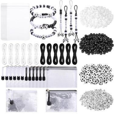 Imagem de Tondiamo 1896 peças, conjunto de 12 itens de operação, futebol, massa, presentes, contas, pulseira a granel, caixa de futebol, presentes, conjunto de contas para caixa de operação, enchimentos