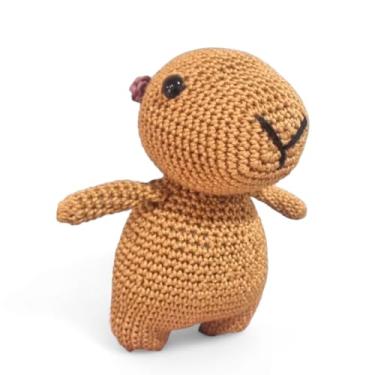 Imagem de Capivara feita em amigurumi, 20 cm de altura