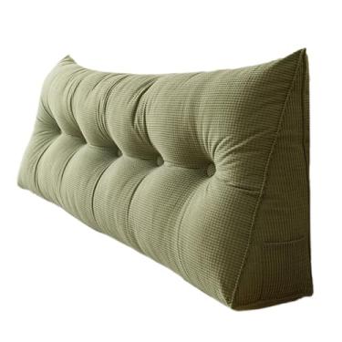 Imagem de CYTJHMD Travesseiros grandes de cunha almofada de leitura triangular para cabeceira de descanso, apoio lombar encosto de cintura, reforço de posicionamento de sofá-cama macio, verde a, 100 x 50 x 20