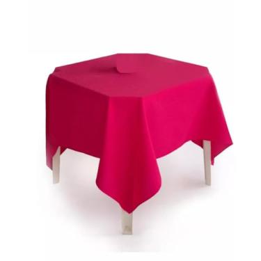Imagem de Toalha de Mesa Quadrada Oxford Lisa com Bainha Toalha de Mesa 4 Lugares para Festa Buffet e Restaurante (Pink,01 UNIDADE)