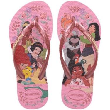 Imagem de Chinelo Infantil Menina Havainas Slim Princesas 4123328 Rosa-Feminino