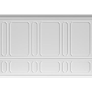 Imagem de Baocicco Pano de fundo de parede interior de sala branca de 3 x 2,4 m para sessão de fotos, estilo clássico, decoração de banner, decoração europeia, artigos de festa de aniversário, adereços de