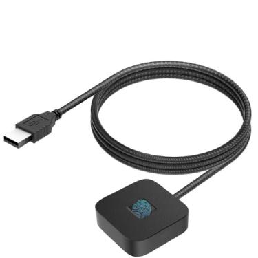 Imagem de Tangxi Leitor de Impressão Digital USB para WindowsOlá, Detecção de 360 ​​graus, Autenticação Rápida e Precisa Scanner Biométrico de Impressão Digital USB de Mesa para WinOS 10/11 (Preta)