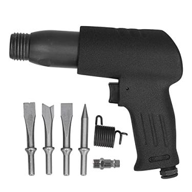 Imagem de Ferramenta de pá de martelo pneumático industrial poderoso tipo reto cinzel de ar 190 KP763 para construção demolição liga de aço cabo de 10 mm 4 cabeças de pá incluídas (Estilo UE)