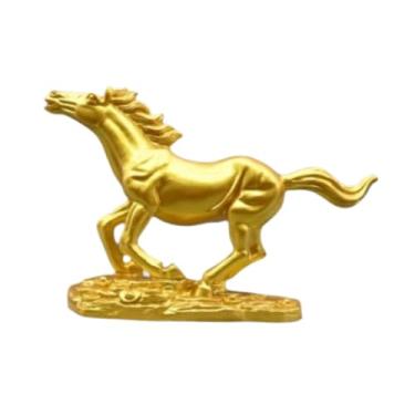 Imagem de Ｂｅｓｇａ Estátua de Cavalo para Mesa, Escultura de Animal em Resina, Ornamento com Estilo Moderno E Criativo E Base Estável, Ideal para Decoração de Sala de Es, a, Tamanho real