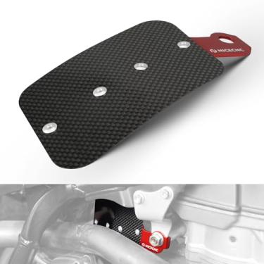 Imagem de NICECNC Protetor térmico de carburador compatível com Honda TRX450R 2006-2009 vermelho, protetor térmico de motocicleta de fibra de carbono 3K