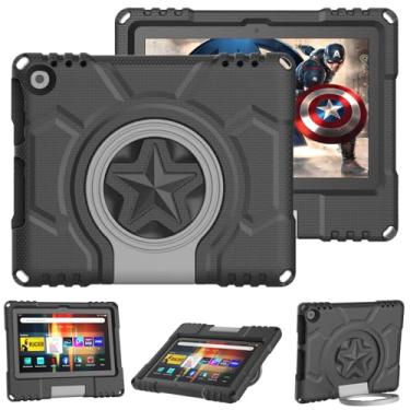 Imagem de Lainergie Capa infantil para iPad de 8 polegadas para tablet, capa à prova de choque à prova de crianças para tablet, preta