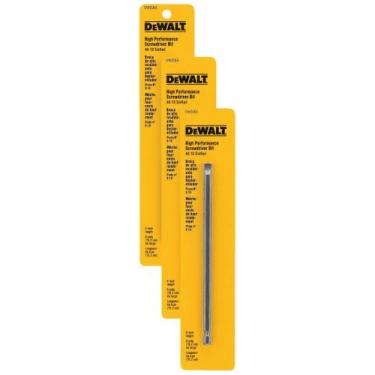 Imagem de Power Bit DEWALT DW2065 8 com fenda de 15 cm prateada (pacote com 3)