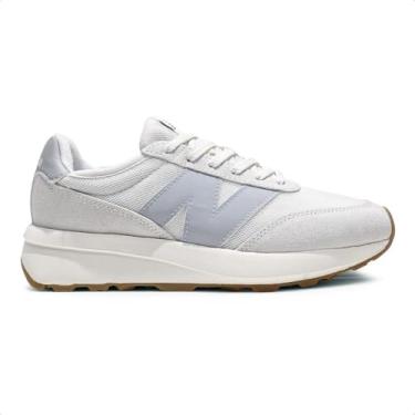 Imagem de Tênis New Balance 370v1 Unissex Branco Cinza Original (Branco, BR, Adulto, Numérico, 39)