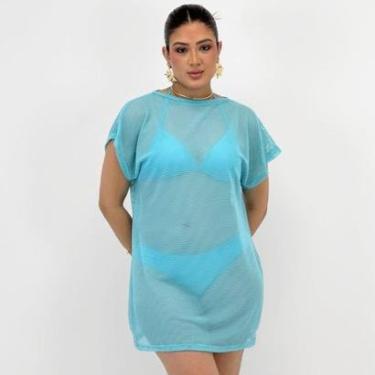 Imagem de Saída de Praia Sabrieli Vestido Manga Curta Feminina-Feminino