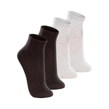 Imagem de Kit com 4 Pares de Meias Cano Médio Lupo 4200-088 Colorido, Preto