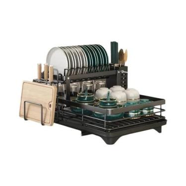 Imagem de Escorredor De Louça Ajustável Em Aço Inoxidável Para Pia, Organizador 