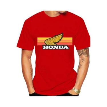 Imagem de Camiseta Retro Honda Sunset De Verão 100% Algodão Para Homens E Mulher