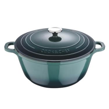 Imagem de Bergner - Caçarola Antiaderente Cerâmico de 5,8 Litros com Tampa, Tamanho de Ø28Cm, Cor Verde e Creme, Linha Excalibur, HUB.ME