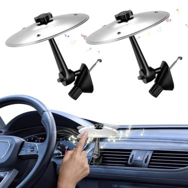 Imagem de Zylentix Pacote com 2 cilindros para carro com símbolo de ventilação e acidente - Conjunto de mini bateria de carro com design de encaixe para todos os veículos - Acessórios divertidos para carros