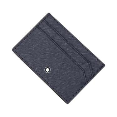 Imagem de Carteira Masculina Slim Em Couro Genuíno Para Cartões, Mini Estojo Par