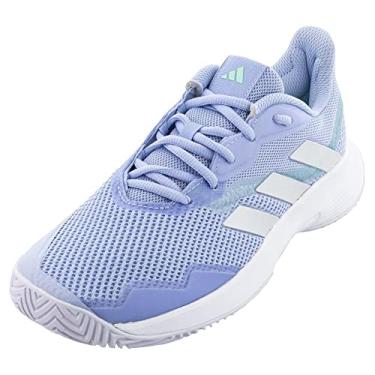 Imagem de adidas Courtjam Control feminino, Blue Dawn/Zero Metallic/Branco, 35