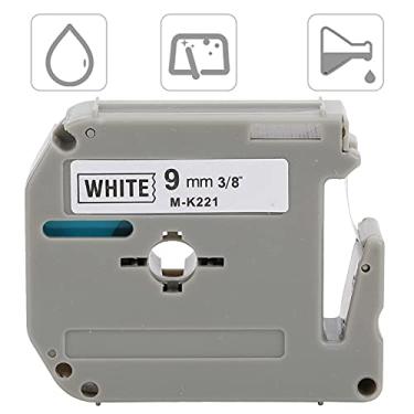 Imagem de Generic Fita de Etiqueta PET Durável M-K221 de 9 Mm para Impressora de Etiquetas PT-65/70/80, Resistente a álcool e água para Material de Escritório, Letra Preta e Base Branca, 1 Pacote