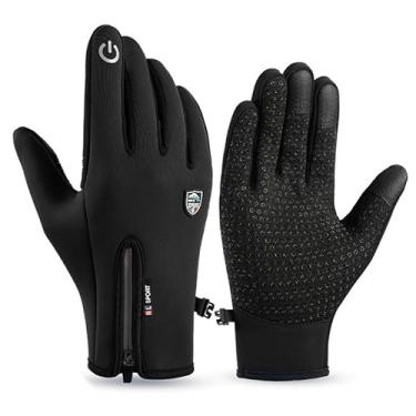 Imagem de Luvas esportivas de inverno, luvas térmicas antiderrapantes à prova d'água e à prova de vento, para homens e mulheres
