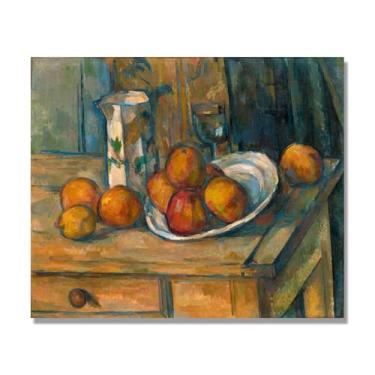 Imagem de NHLDZYH Tela vintage de frutas mortas, impressão de estilo de pintura a óleo vintage, decoração de jantar de fazenda rural. A38. 30 x 36 cm. Somente tela