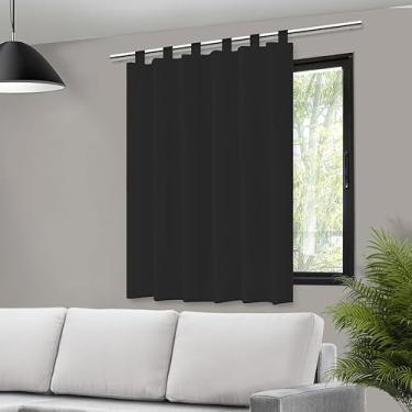 Imagem de Cortina Blackout em PVC para Bastão 140x140cm (Preto)