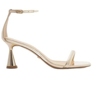 Imagem de SANDÁLIA AREZZO DOURADA SALTO BAIXO AMPULHETA-Feminino