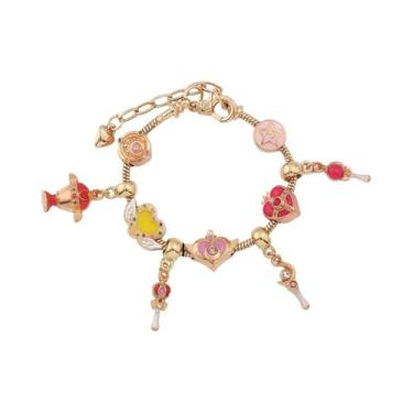 Imagem de Pulseiras Kawaii De Sailor Moon Com Pingente De Tsukino Usagi E Contas