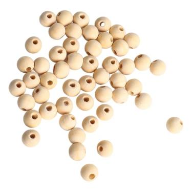 Imagem de ZJchao Contas de Madeira Redondas para Artesanato, 50 Peças, Cor de Madeira Natural, Fabricação de Joias, Decoração de Casa, Materiais de Artesanato Faça você Mesmo (12mm)