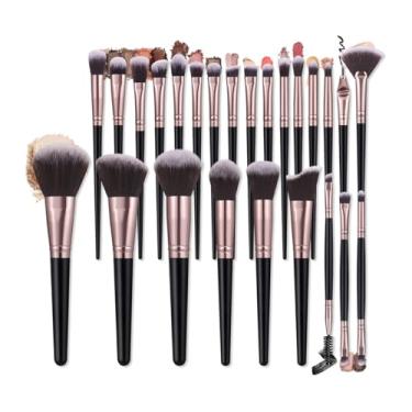 Imagem de 25 pincéis de maquiagem macios ao toque, pincel de maquiagem em pó, pincel de blush, pincel de sombra para maquiagem diária no rosto