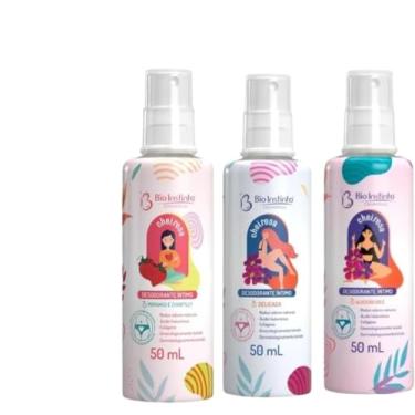 Imagem de Kit Perfume Desodorante íntimo Delicada+Morango+Algodão Doce Bio Instinto 50ml